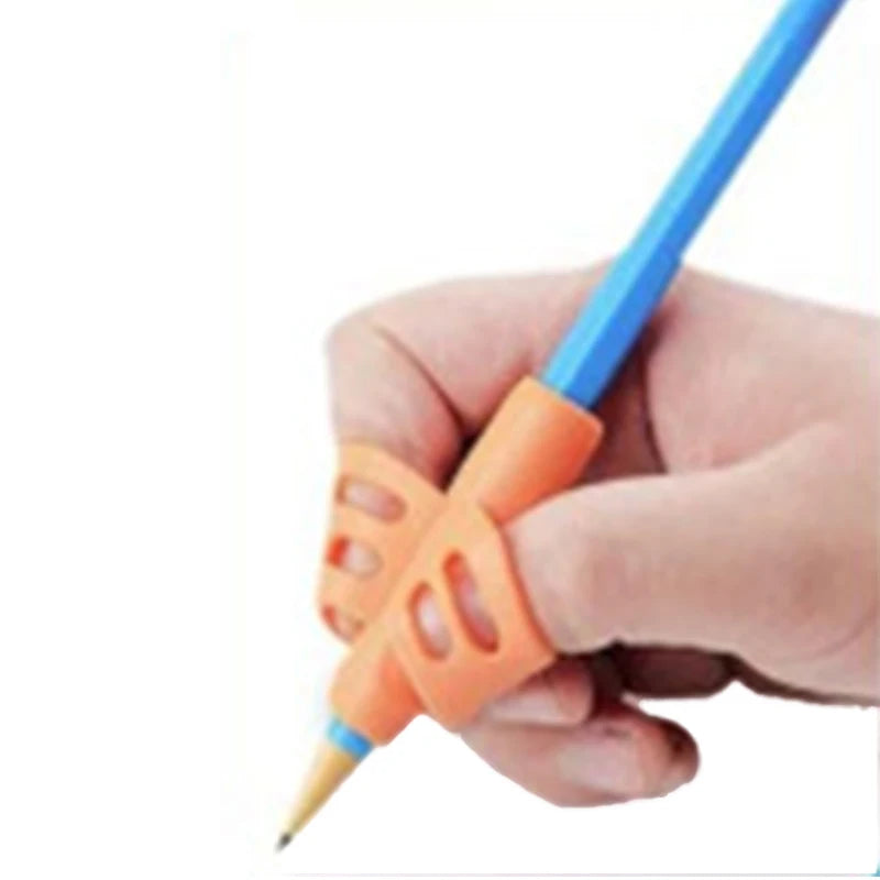 "Ergonomic Silicone Pencil Grips β Handwriting Correction for Kids & Students"