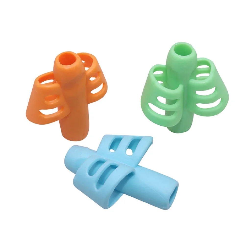 "Ergonomic Silicone Pencil Grips β Handwriting Correction for Kids & Students"