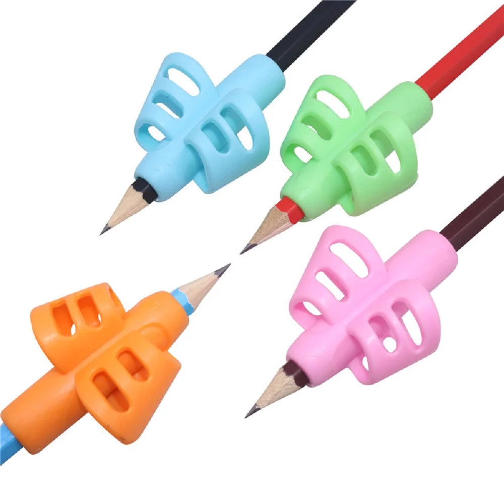 "Ergonomic Silicone Pencil Grips β Handwriting Correction for Kids & Students"