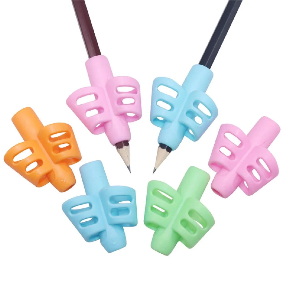 "Ergonomic Silicone Pencil Grips β Handwriting Correction for Kids & Students"